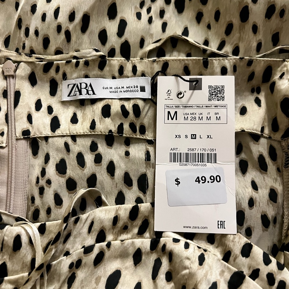 Zara NWT cheetah dress size medium - Picture 3 of 9